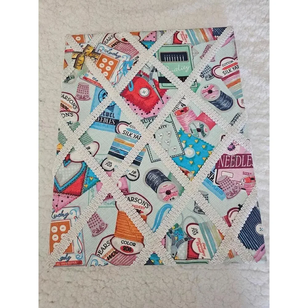 Handmade Craft Room Canvas For Hanging Photos Bows Multicolor 14.25